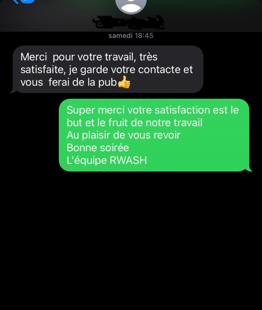 Avis client nettoyage voiture Lille R-WASH